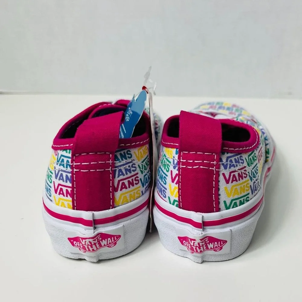 Vans Kids Authentic Elastic Rainbow Sneaker 10.5K - Picture 10 of 12